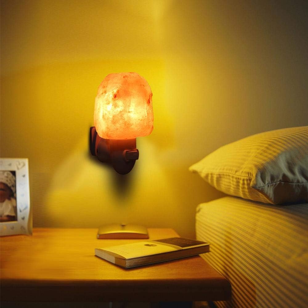 2 Pack Natural Himalayan Salt Lamp, Crystal Salt Night Light lamp, Warm Orange Nursery Night Light - Image 3