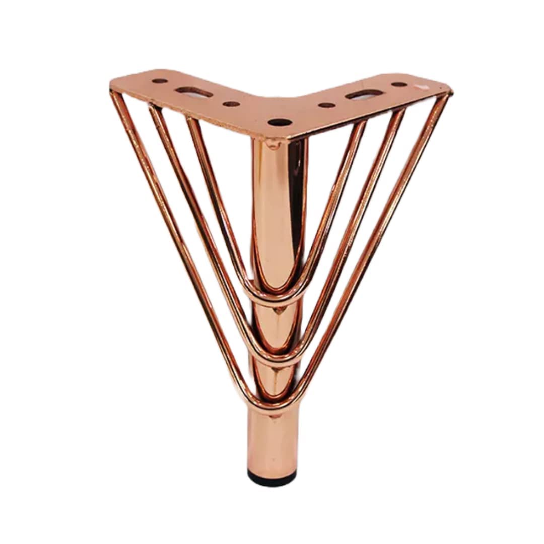 PH Metal Furniture Legs - Stylish, Sofa, Kitchen, and Bathroom Cabinet Legs DIY Furniture Hardware for Home & Office Modern, Durable, Furniture Feet (4PC) (Rose Gold, 6 inch)-image-37