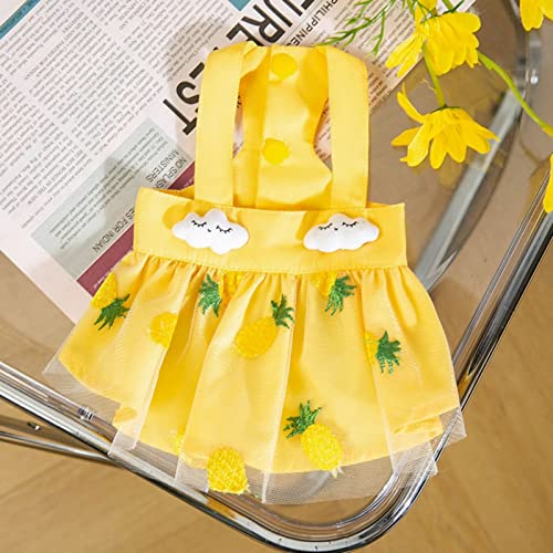 Dog Dresses Yellow Pineapple Small Puppy Dress Spring Summer Girls Lightweight Pet Dresses #TOP2