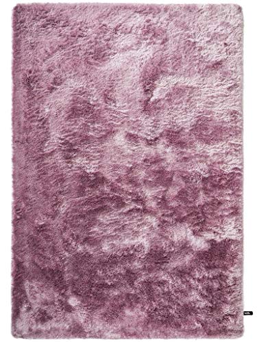 benuta Shaggy Hochflor Whisper Lila 120x170 cm | Langflor Teppich für Schlafzimmer und Wohnzimmer Tapis, Fibres synthétiques, Mauve, 120 x 170 cm
