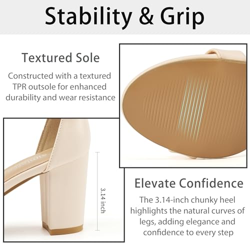 Image of Reimferce Womens Comfortable Heels for Wedding: No Blisters & Sore Feet by 40% Better Shock Absorption During Wedding - 8-Hour Keeping Pain-Free for Brides & Bridesmaids