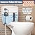 Teviora Universal Toilet Flusher Replacement Kit, Water-Saving & Height Adjustable Fill Valve, 2-Inch Flapper, Toilet Handle Lever, Quiet & Anti-Siphon Toilet Repair Kit Inside Tank (Black, 2-Pack)