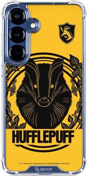 Skinit Clear Phone Case Compatible with Galaxy S25 Plus - Officially Licensed Wizarding Worlds Harry Potter Hufflepuff Illustration Design