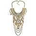 Santfe Fashion Vintage Silver Gold Long Boho Statement Necklace Trendy Bohemian Turkish for Women Accessories Jewelry (Gold)