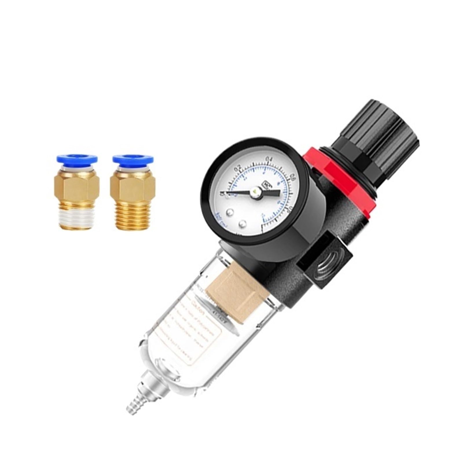Filtre pneumatique Afr-2000 1/4 AFR2000, adapté pour compresseur d'air, séparateur d'humidité, régulateur de pression, huile et eau (AFR-2000+PC8MM)