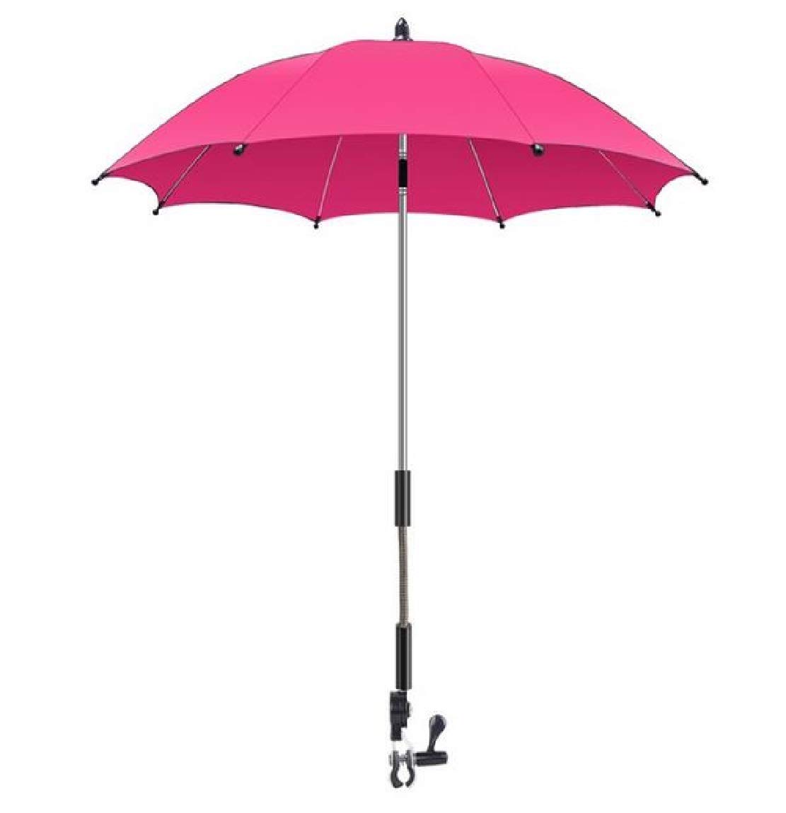 Silfrae Baby Stroller Umbrella UV Rays Umbrella Rainproof Parasol (Baby Stroller Umbrella Rose)