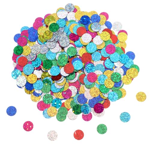 Multicolor Sparkle Foil Confetti, Glitter Round Confetti for Birthday, Wedding, Baby Shower, Christmas, Valentine Party Decorations
