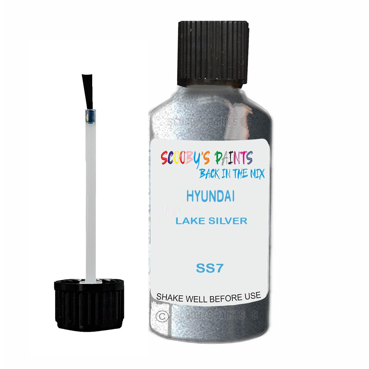 Scoobys Paints Back In The Mix Lake Silver Touch Up Paint For Hyundai Ss7 Metallic