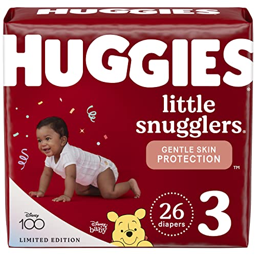 Image of Huggies Little Snugglers Baby Diapers, Size 3, 26 Ct