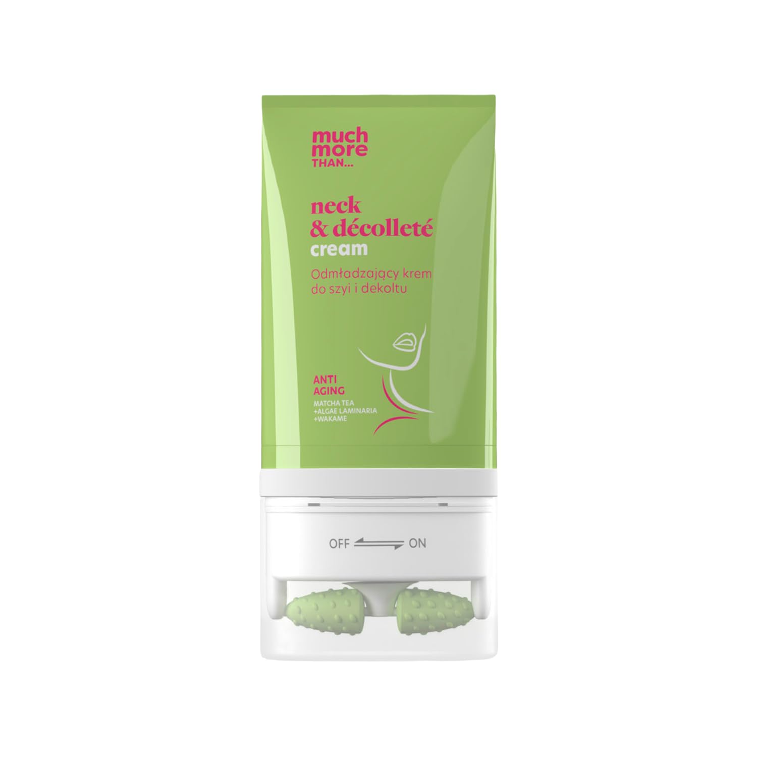 HiSkin Verjüngende Creme für Hals und Dekolleté Much More - natürliche Rezeptur mit Matcha-Extrakt und Algen - spendet Feuchtigkeit, strafft und schützt die Haut vor Irritationen - 130 ml - vegan