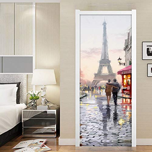 Autocollant de porte imperméable pour masquer les imperfections - 3