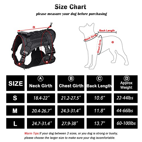 Doggiekit 16541 Tactical Dog Harness For Medium Large Dogs No Pull, Military Dog Harness With Handle,Service Dog Vest thumb #4