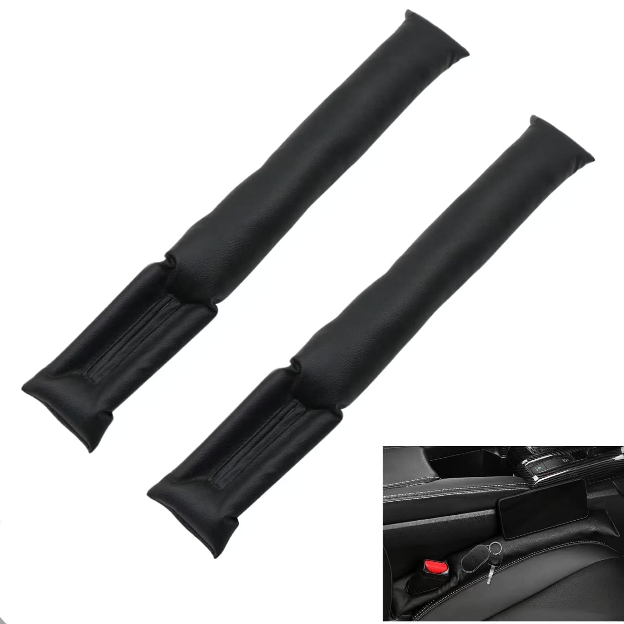 WENINETIES 2 Pcs Car Seat Gap Filler for Dacia Sandero/Sandero Stepway 3 2021, Auto Front Console Organizer Crevice Drop Blocker Premium