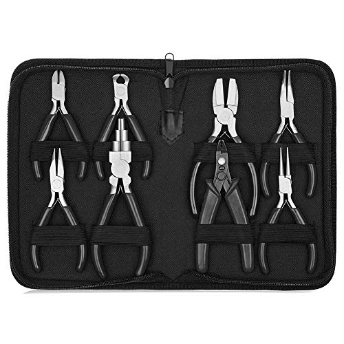 Faluckyy Jewelry Pliers, 8pcs Jewelry Making Pliers Tools Micro Jewelry Pliers Set Jewelry Making Kit for Jewelry Making Supplies