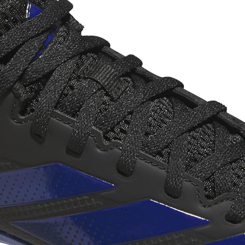 adidas Adizero Impact.2 Molded American Football Sneaker, Black/Team Royal Blue/Black, 1 US Unisex Little Kid