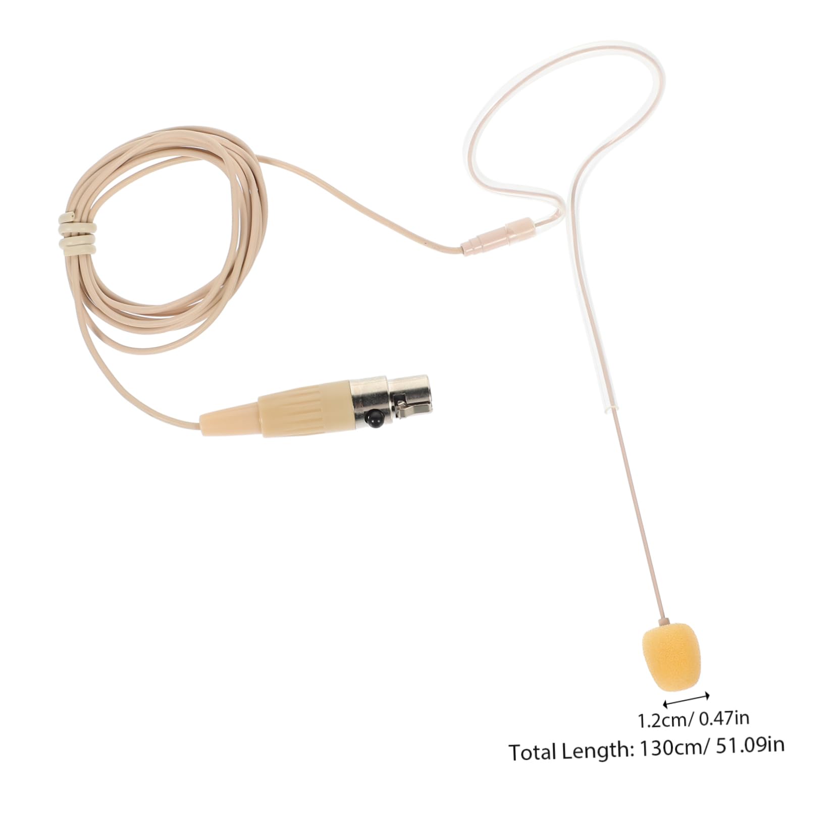 NULYLU Professional Condenser Over Ear Microphone Earset Headworn XLR Connector Ideal for Teachers Speakers