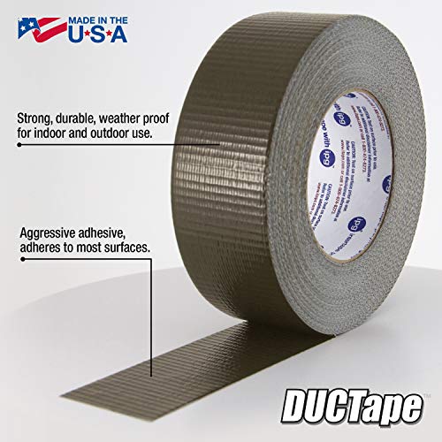 Image of IPG JobSite DUCTape, Colored Duct Tape, 1.88 inch x 60 yd, Olive Drab (Single Roll)