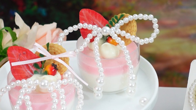 10 Pcs Pearl Bow Cake Toppers, 4.3x3.9 Inches Pink Pearl Beaded...