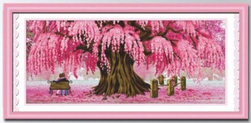 Petty Cabin Monalisa 3D Stamped Cross Stitch- Watch Happiness