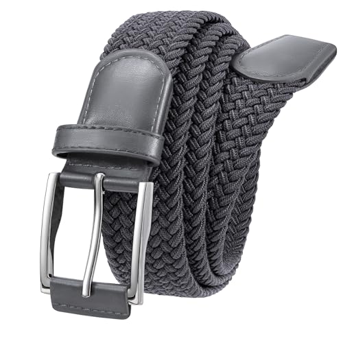 Image of XZQTIVE Braided Stretch Belt Mens Gift Elastic Woven Belt for Golf Casual Pants Shirts Jeans