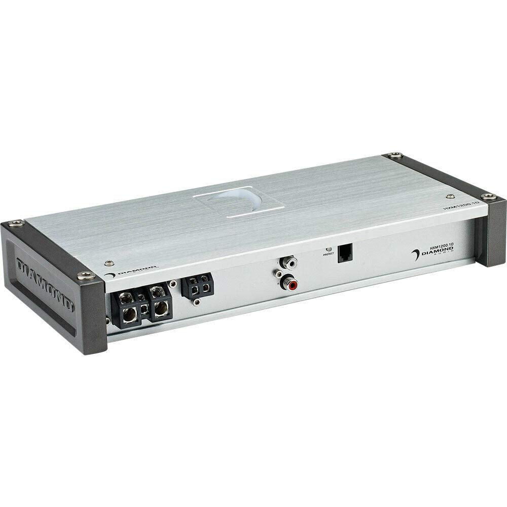 Diamond Audio HXM1200.1D 1200W RMS Motorsport HEX Series Class-D Monoblock Subwoofer Marine Amplifier + Free LAB Sticker (Renewed)