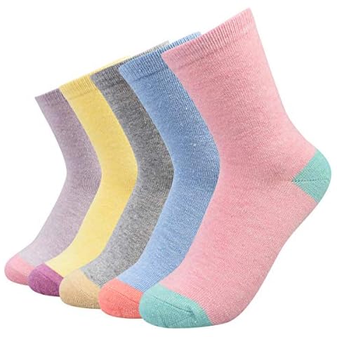 La Dearchuu Socken Damen Winter Wollsocken Atmungsaktiv Damensocken Farbe Stiefelsocken Wadenlange Dicke Thermosocken Wintersocken Größe 35-40 Frauen Warme Socken Cover