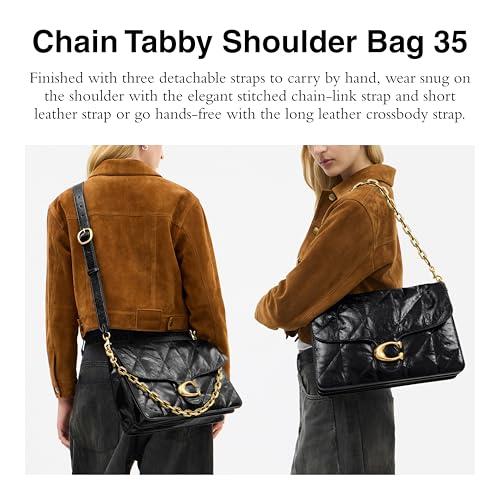 Coach Quilted Chain Tabby Shoulder Bag 35, B4/Black2