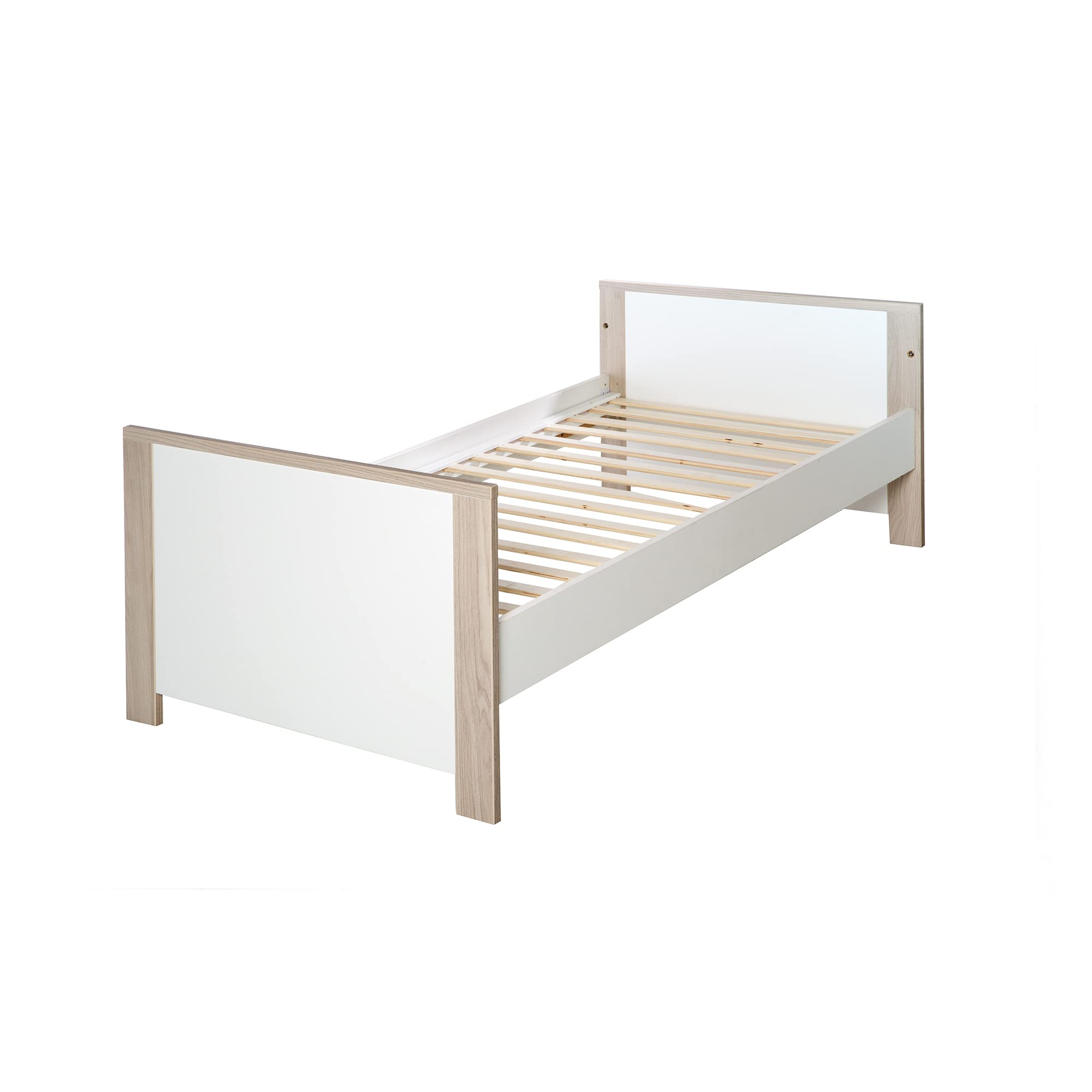 roba Lettino Combinato "Olaf", 70 x 140 cm, Regolabile in Altezza, 3 Barre di Scorrimento, Trasformabile, Bianco