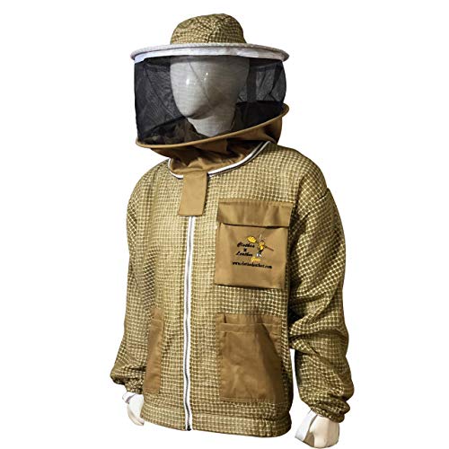 3 Layer Beekeeping Ventilated Suit and Jacket Fully Protection Beekeepers Ultra Ventilated Bee Suit and Bees Jacket with Round Veil (XXXXXL) 3 Layer Beekeeping Ventilated Suit and Jacket Fully Protection Beekeepers Ultra Ventilated Bee Suit and Bees Jacket with Round Veil (XXXXXL)