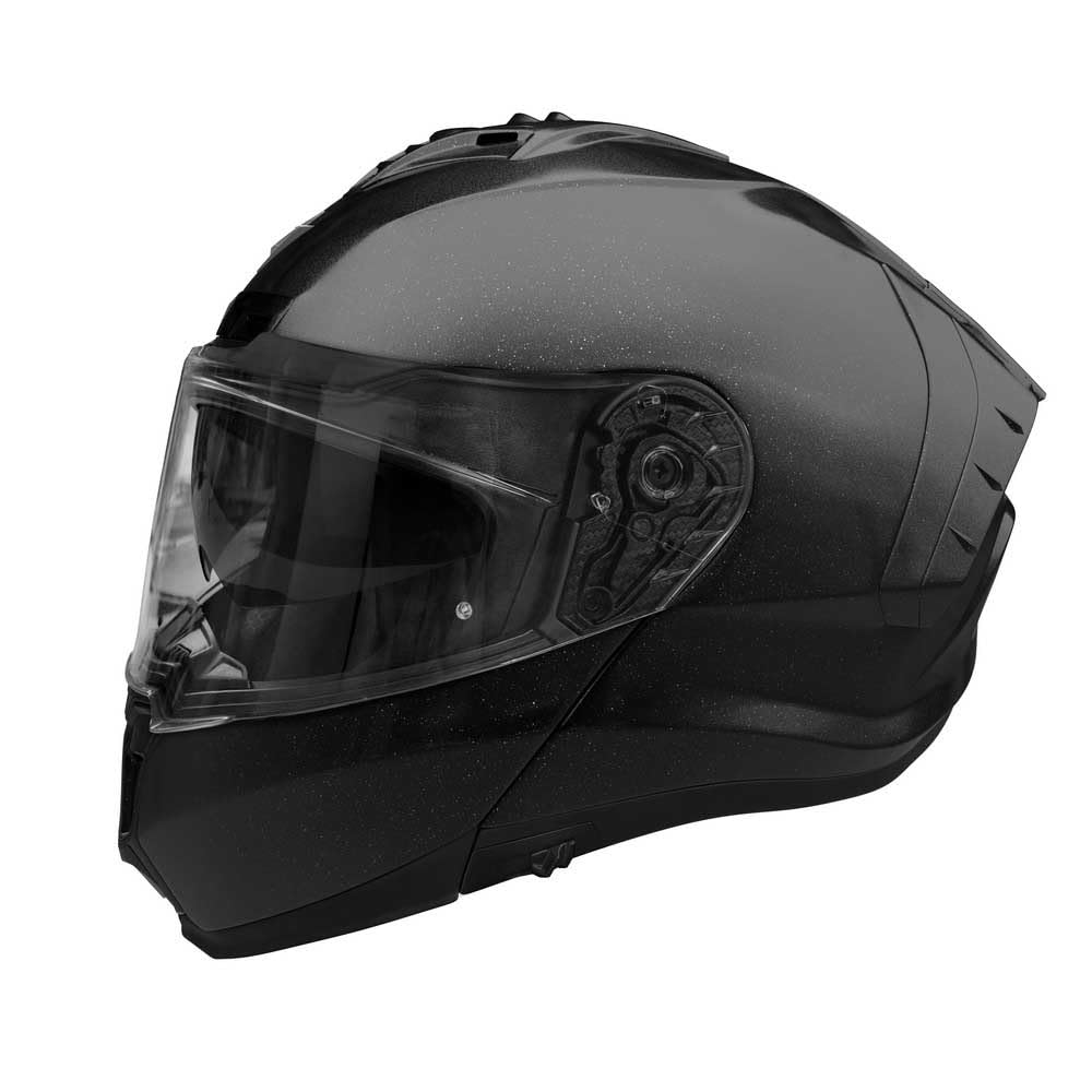 Szczękowy kask motocyklowy STORMER Blow Black Pearly – ECE 22.06, blenda przeciwsłoneczna, Pinlock, przystosowany do montażu interkomu Bluetooth