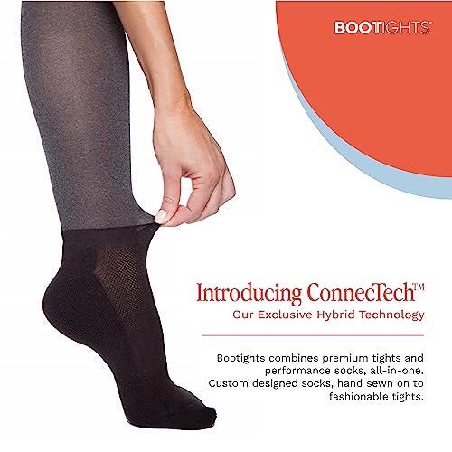 Tummy Control Top Tights With Sock Attached- Hybrid Tights & Performance Sock - Shaping Panty Hose2