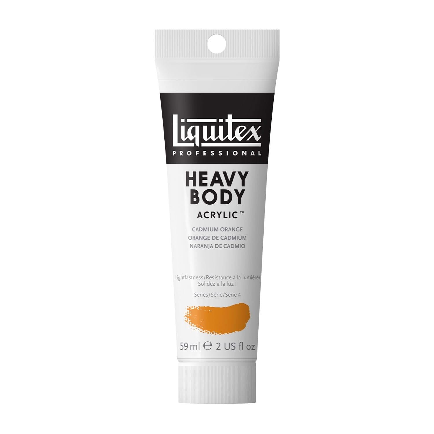 Liquitex 8870117 Professional Heavy Body Acrylfarbe in Künstlerqualität mit ausgezeichneter Lichtechtheit in buttriger Konsistenz, 59ml Tube - Kadmiumorange