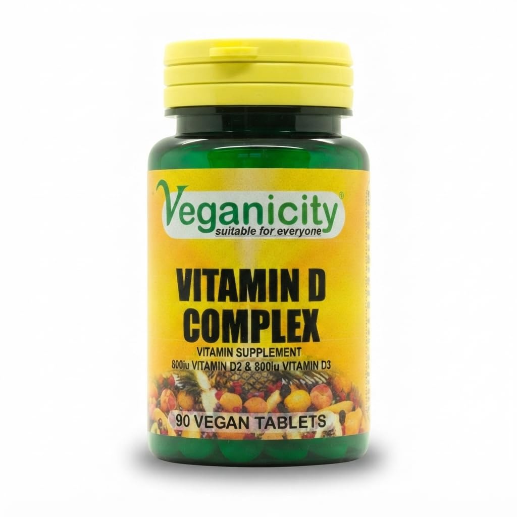 Veganicity Vitamin D Complex 1600Iu (40Μg) : Vitamin D Supplement : 90 Vegan Tablets