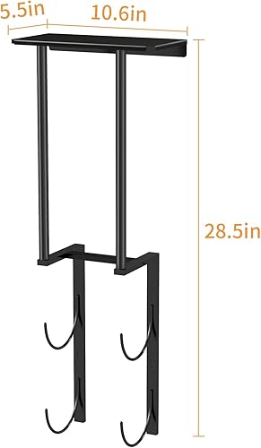 Vista 44 de Toallero de pared para toallas enrolladas, almacenamiento de toallas para baño pequeño, puede contener 6 toallas grandes, toalleros de 30 pulgadas