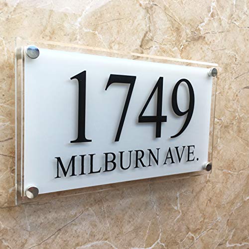 Numéro de maison solaire LED grande taille personnalisable pour plaque de rue moderne
