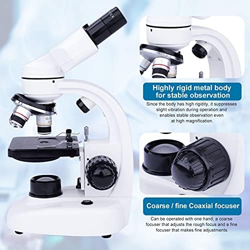 40X-1000X Binocular Microscope for Adults with Microscope Slides Phone Holder and Specimen Preparation Kits, Compound Binocular Microscopes for Home Educational/Hobby Use 3 51RJ2IFHX1L. AC