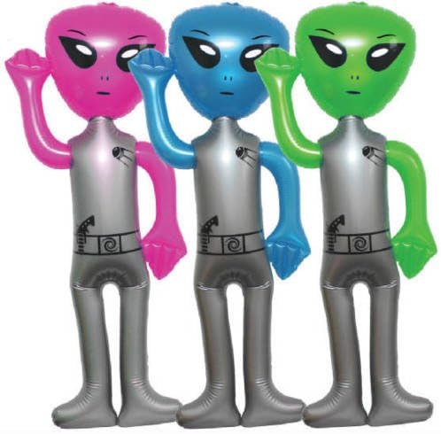 3 Pcs. Jumbo New Inflatable Alien - Blow Up Toy Party Pack Prize Big Decoration