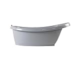BEABA by OKBaby, Onda Baby Bath, Ergonomic Multi-Position tub for Infants and Babies up to 12 Months, Integrated Water Thermometer, Made in Italy, Grey