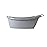 BEABA by OKBaby, Onda Baby Bath, Ergonomic Multi-Position tub for Infants and Babies up to 12 Months, Integrated Water Thermometer, Made in Italy, Grey