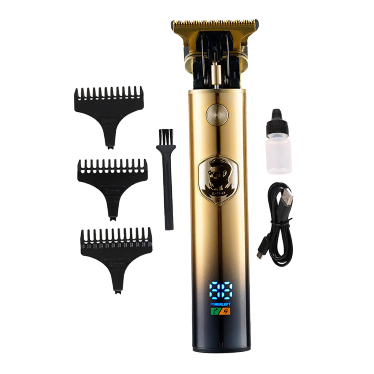 TOVINANNA 1Set Rechargeable Clipper Professional Haircut Tool for Salon Home Use Powerful Motor Compact Design for Mens Grooming Beard Trimming
