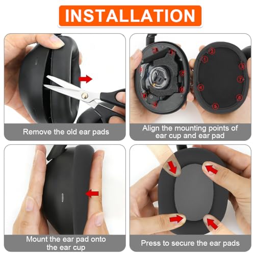 Image of ZORBES Premium Replacement Earpads Compatible with Sony WH-1000XM6 Headphones, Enhanced Comfort, Durable PU Leather & Sound Isolation, Ear Pads Cushions for Over-Ear Headphones