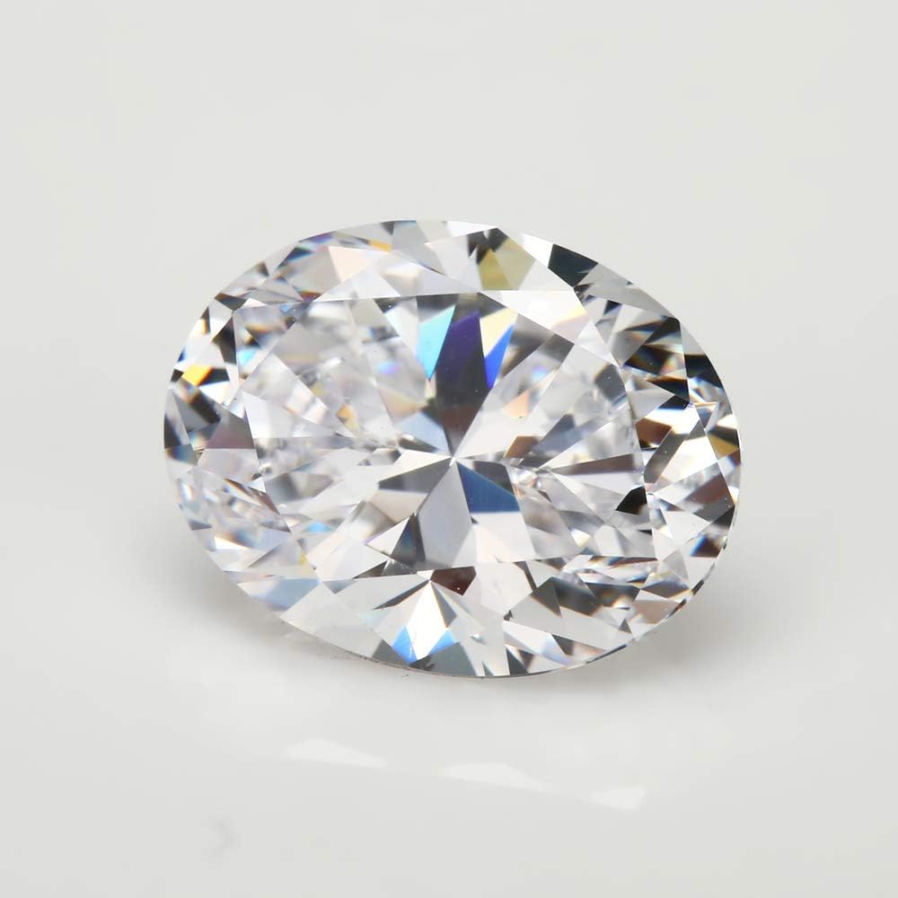 XIANGMO 25pcs 12x14mm Oval Cut Loose Cubic Zirconia Stones 5A White CZ Stone Synthetic Gemstone for Ring Earring Bracelet Necklace Pendants Jewelry Making