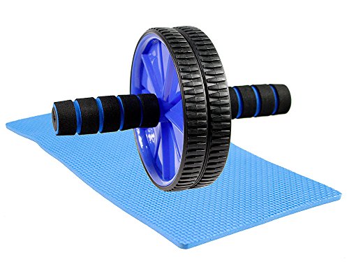 vetrineinrete® Ruota Addominali ABS Fitness Sport Palestra Aiuto Esercizio Fisico per allenare l'addome Flessioni Tappetino Supporto Ginocchia Personal Trainer Sport Attrezzi C9