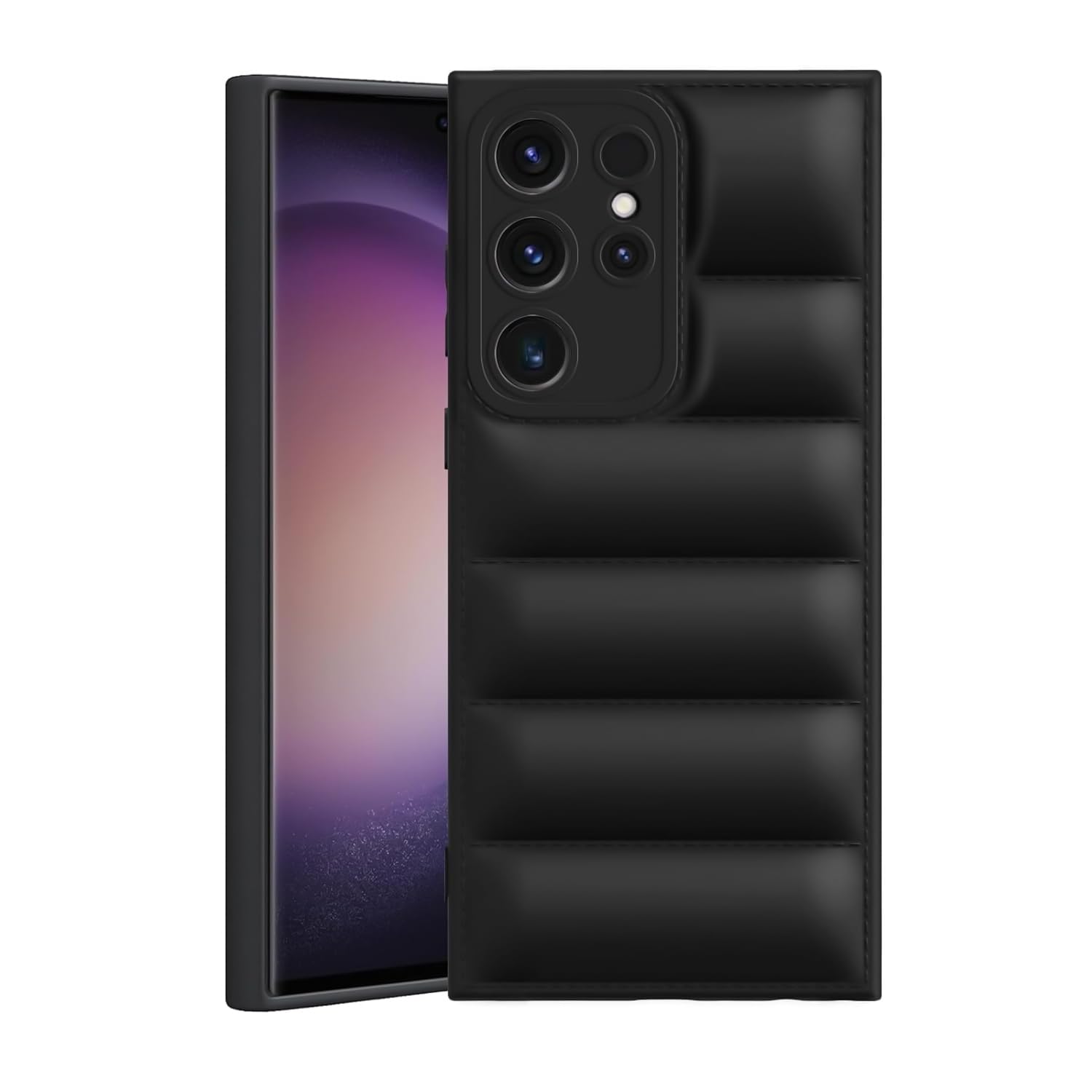 V-TAN Puffer Case Camera Protection Soft Back Cover for Samsung S23 Ultra (Black) (B0CX15WK87) Amazon Price History, Amazon Price Tracker