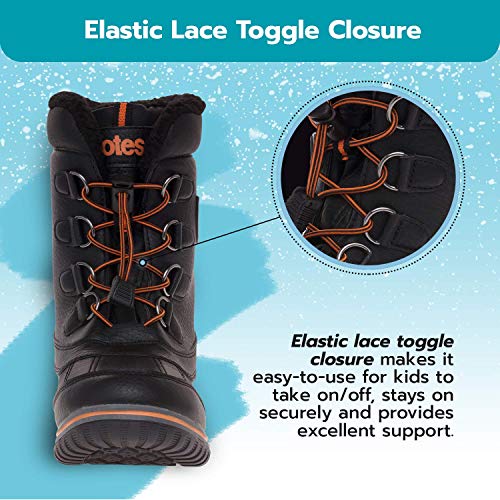 totes Unisex-Child Boys Noah Snow Boot, Black, 42