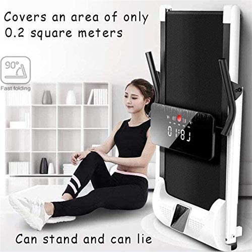Image of Treadmill Folding Electric Treadmill No Noise Non Slip Runway Free Installation Design Multi Function Fitness Equipment for Home and Gym Use