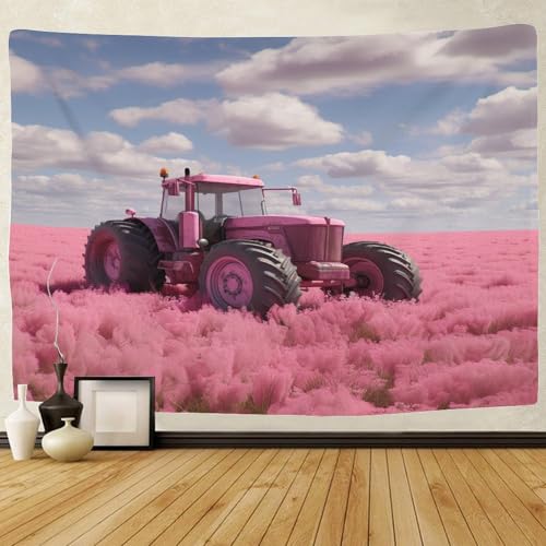 Couverture murale tracteur impression 3D en polyester doux premium 180 cm