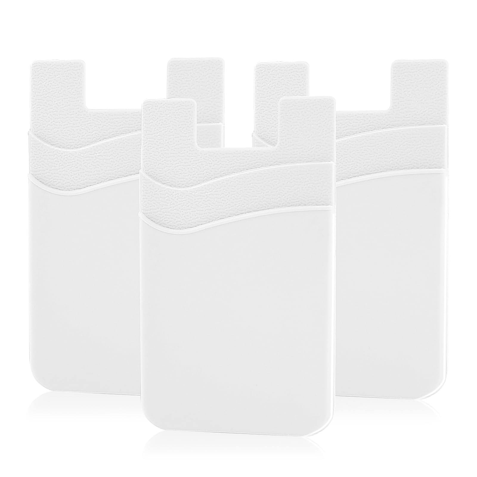 SS Phone Wallet, Card Holder for Phone Case Stick on Silicone Double Phone Pocket Suitable for iPhone Samsung Galaxy Any Smartphone 3 Pack