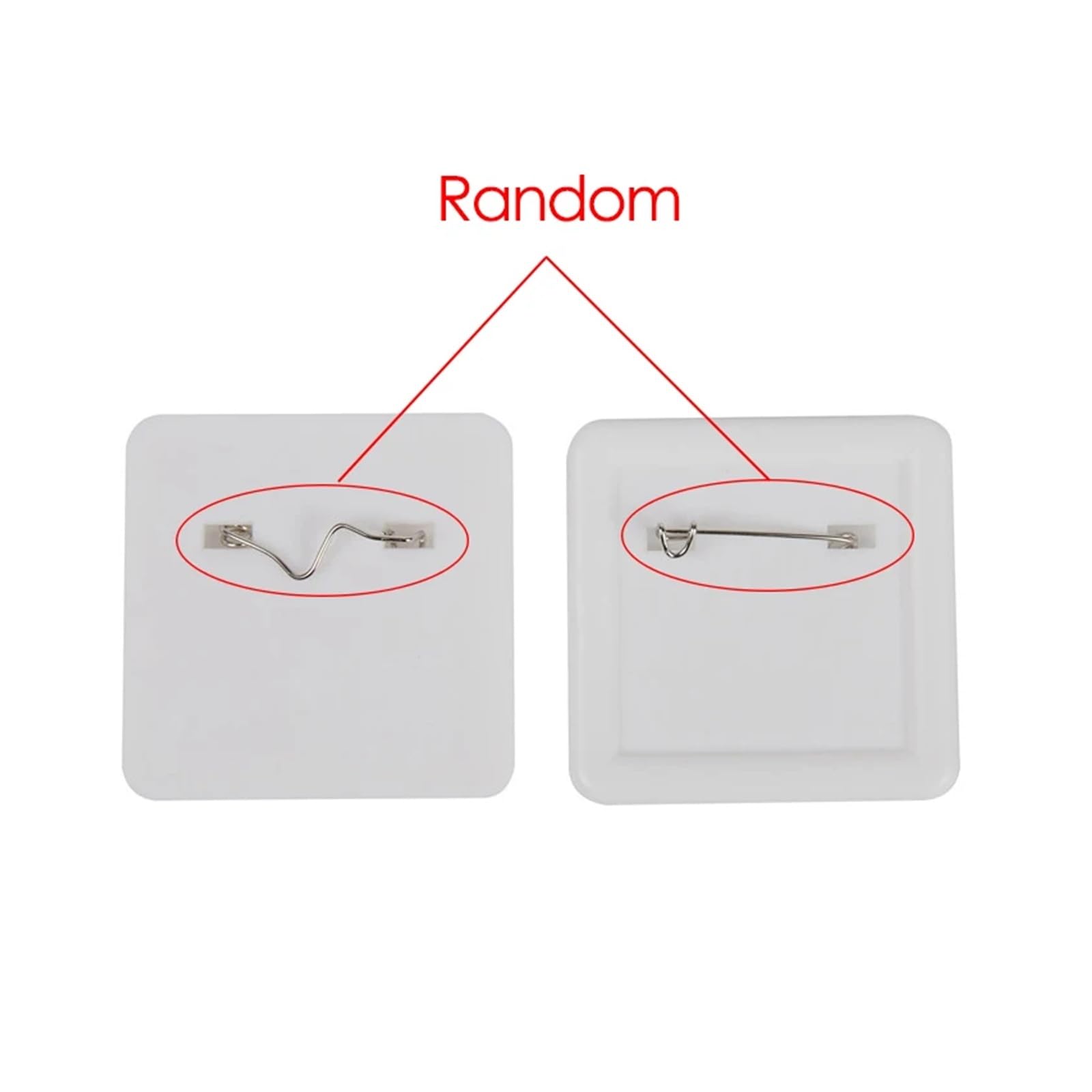 Piezas de insignias cuadradas de 50 x 50 mm, imanes for refrigerador, botones, consumibles, juego de 100, materiales for hacer insignias Uso generalizado(100set Magnet 50mm)