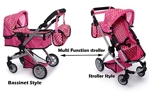 Fash N Kolor 9651B VARIATION Foldable Pram For Baby Doll thumb #2